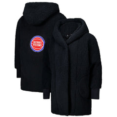 The Best Lounger in the World By Jill Martin Detroit Pistons Unisex Black Oversized Open-Front Hoodie Sweater cheap