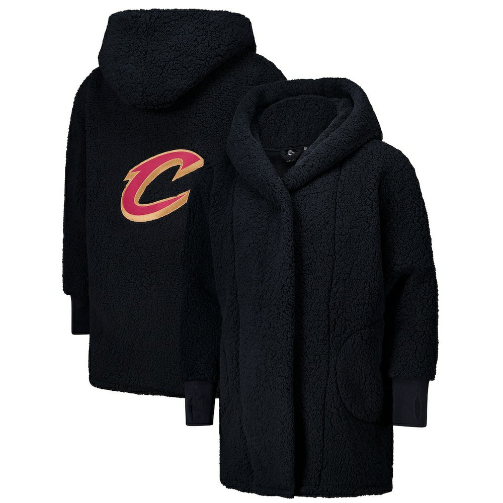 The Best Lounger in the World By Jill Martin Cleveland Cavaliers Unisex Black Oversized Open-Front Hoodie Sweater shop