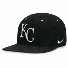 Kansas City Royals Pro Corduroy Structured Snapback Hat - Black | Nike