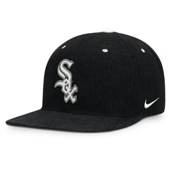 Chicago White Sox Pro Corduroy Structured Snapback Hat - Black | Nike