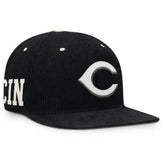 Cincinnati Reds Pro Corduroy Structured Snapback Hat - Black | Nike