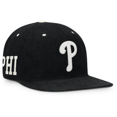 Philadelphia Phillies Pro Corduroy Structured Snapback Hat - Black | Nike