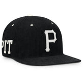 Pittsburgh Pirates Pro Corduroy Structured Snapback Hat - Black | Nike