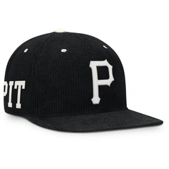 Pittsburgh Pirates Pro Corduroy Structured Snapback Hat - Black | Nike
