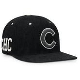 Chicago Cubs Pro Corduroy Structured Snapback Hat - Black | Nike