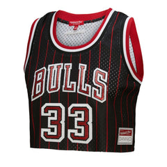 Scottie Pippen Chicago Bulls x DANNIJO Women's Fashion Cropped Basketball Jersey sale - Black | Mitchell & Ness shop