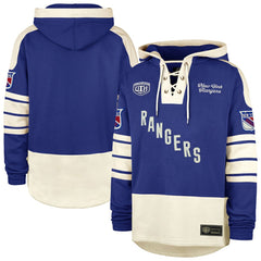 New York Rangers '47 Blue Line Heritage Lacer Pullover Hoodie Blue