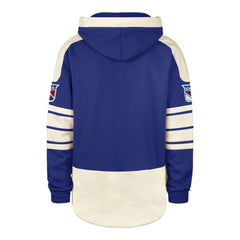 New York Rangers '47 Blue Line Heritage Lacer Pullover Hoodie Blue