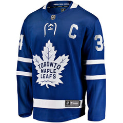 Auston Matthews Toronto Maple Leafs Fanatics Captain Patch Home Breakaway Player Jersey Blue