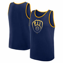 Milwaukee Brewers Logo Athletic Unmatched Success Tank Top - Navy