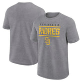 San Diego Padres Logo Athletic Top Notch T-Shirt - Heather Gray