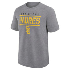 San Diego Padres Logo Athletic Top Notch T-Shirt - Heather Gray