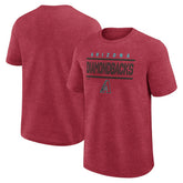 Arizona Diamondbacks Logo Athletic Top Notch T-Shirt - Heather Red