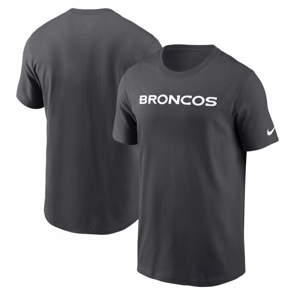Denver Broncos Primetime Wordmark Essential T-Shirt - Anthracite | Nike cheap