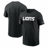 Detroit Lions Primetime Wordmark Essential T-Shirt - Black | Nike discount