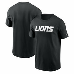 Detroit Lions Primetime Wordmark Essential T-Shirt - Black | Nike discount