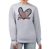Carolina Hurricanes G-III 4Her by Carl Banks Women's Animal Print Heart Fleece Pullover Sweatshirt Heather Gray