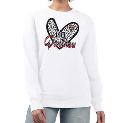Florida Panthers G-III 4Her by Carl Banks Women's Animal Print Heart Fleece Pullover Sweatshirt White