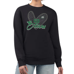 Dallas Stars G-III 4Her by Carl Banks Women's Animal Print Heart Fleece Pullover Sweatshirt Black