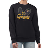 Pittsburgh Penguins G-III 4Her by Carl Banks Women's Animal Print Heart Fleece Pullover Sweatshirt Black