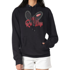 Detroit Red Wings G-III 4Her by Carl Banks Women's Animal Print Heart Fleece Pullover Hoodie Black