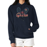 Florida Panthers G-III 4Her by Carl Banks Women's Animal Print Heart Fleece Pullover Hoodie Navy