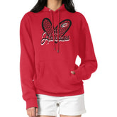 Carolina Hurricanes G-III 4Her by Carl Banks Women's Animal Print Heart Fleece Pullover Hoodie Red