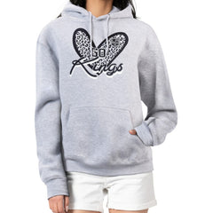 Los Angeles Kings G-III 4Her by Carl Banks Women's Animal Print Heart Fleece Pullover Hoodie Heather Gray