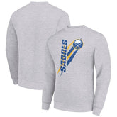Buffalo Sabres Starter Color Scratch Pullover Sweatshirt Heather Gray