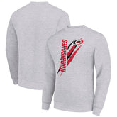 Carolina Hurricanes Starter Color Scratch Pullover Sweatshirt Heather Gray