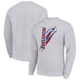 Colorado Avalanche Starter Color Scratch Pullover Sweatshirt Heather Gray
