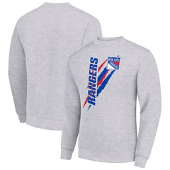 New York Rangers Starter Color Scratch Pullover Sweatshirt Heather Gray