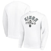 Los Angeles Kings Starter Stick And Puck Logo Fleece Pullover Sweatshirt White