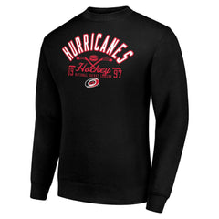 Carolina Hurricanes Starter Stick And Puck Logo Fleece Pullover Sweatshirt Black