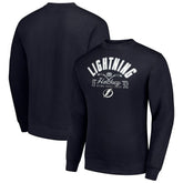 Tampa Bay Lightning Starter Stick And Puck Logo Fleece Pullover Sweatshirt Navy