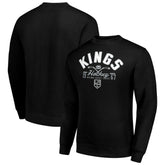 Los Angeles Kings Starter Stick And Puck Logo Fleece Pullover Sweatshirt Black