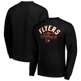 Philadelphia Flyers Starter Stick And Puck Logo Fleece Pullover Sweatshirt Black