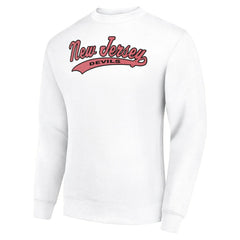 New Jersey Devils Starter Tailsweep City Pullover Sweatshirt White