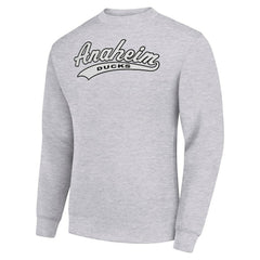Anaheim Ducks Starter Tailsweep City Pullover Sweatshirt Heather Gray
