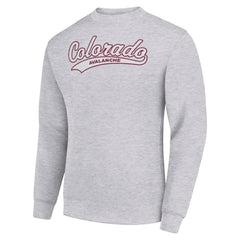 Colorado Avalanche Starter Tailsweep City Pullover Sweatshirt Heather Gray