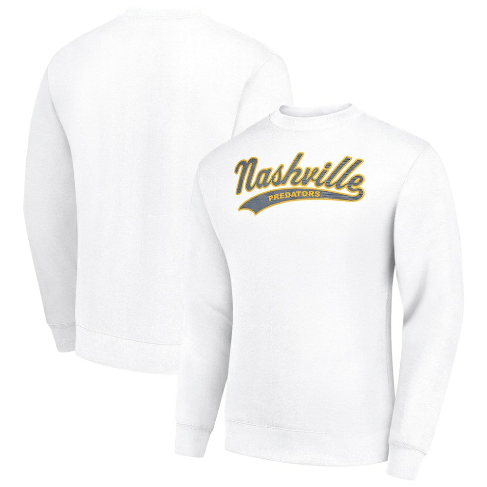 Nashville Predators Starter Tailsweep City Pullover Sweatshirt White