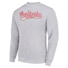 Washington Capitals Starter Tailsweep City Pullover Sweatshirt Heather Gray