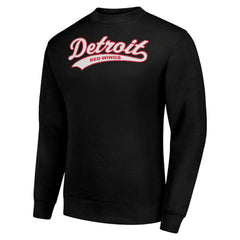 Detroit Red Wings Starter Tailsweep City Pullover Sweatshirt Black