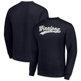 Winnipeg Jets Starter Tailsweep City Pullover Sweatshirt Navy