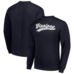 Winnipeg Jets Starter Tailsweep City Pullover Sweatshirt Navy
