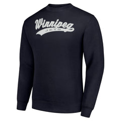 Winnipeg Jets Starter Tailsweep City Pullover Sweatshirt Navy