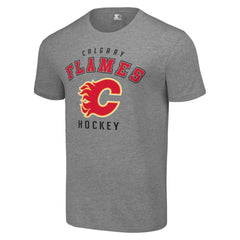 Calgary Flames Starter Logo T-Shirt Heather Gray