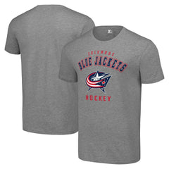 Columbus Blue Jackets Starter Logo T-Shirt Heather Gray