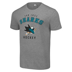 San Jose Sharks Starter Logo T-Shirt Heather Gray