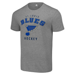St. Louis Blues Starter Logo T-Shirt Heather Gray